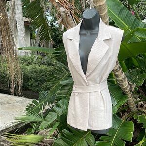 Asos single button clothes vest with belt